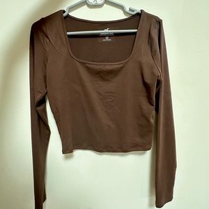 Hollister Brown Long Sleeves Top/ Tee